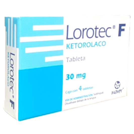 LOROTEC F 30MG C  4 TAB  SUBL Ketorolaco