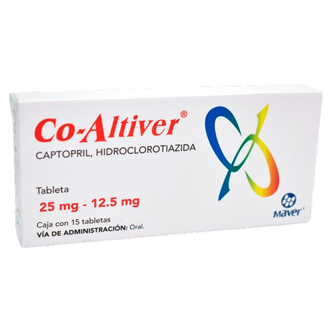 CAPTOPRIL HIDROCLOROTIAZIDA COALTIVER  25MG C 15 TAB