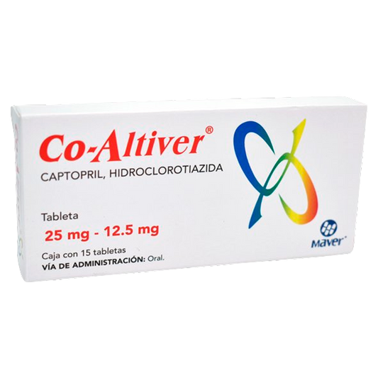 CAPTOPRIL HIDROCLOROTIAZIDA COALTIVER  25MG C 15 TAB