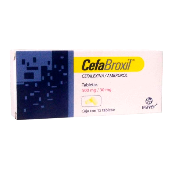 AMBROXOL CEFALEXINA CEFABROXIL 500 MG C 15 TABS