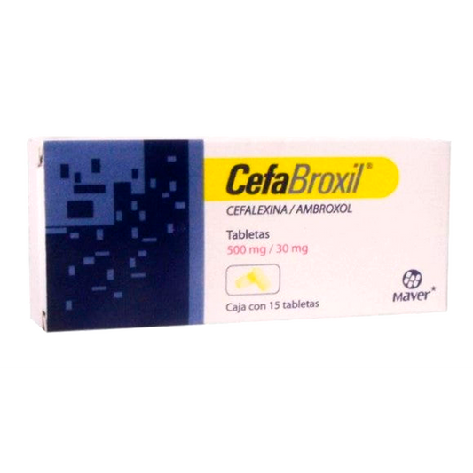 AMBROXOL CEFALEXINA CEFABROXIL 500 MG C 15 TABS