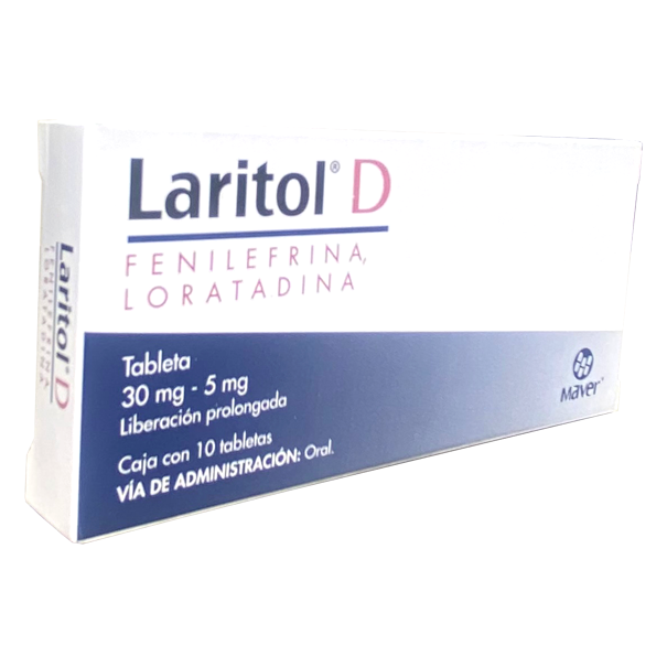 LARITOL D GRAG 10 30MG 5MG Fenilefrina Loratadina