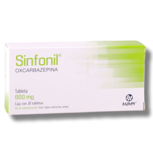 OXCARBAZEPINA 600 MG 20 TAB SINFONIL