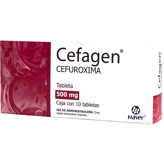 CEFAGEN 500 MG C  10 TABS Cefuroxima