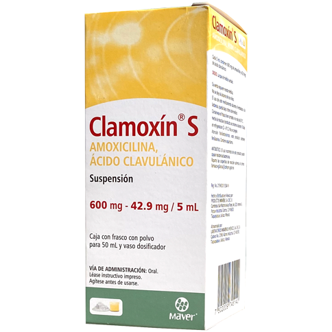 CLAMOXIN S SUSP 600MG 50ML Amoxicilina Ac Clavul