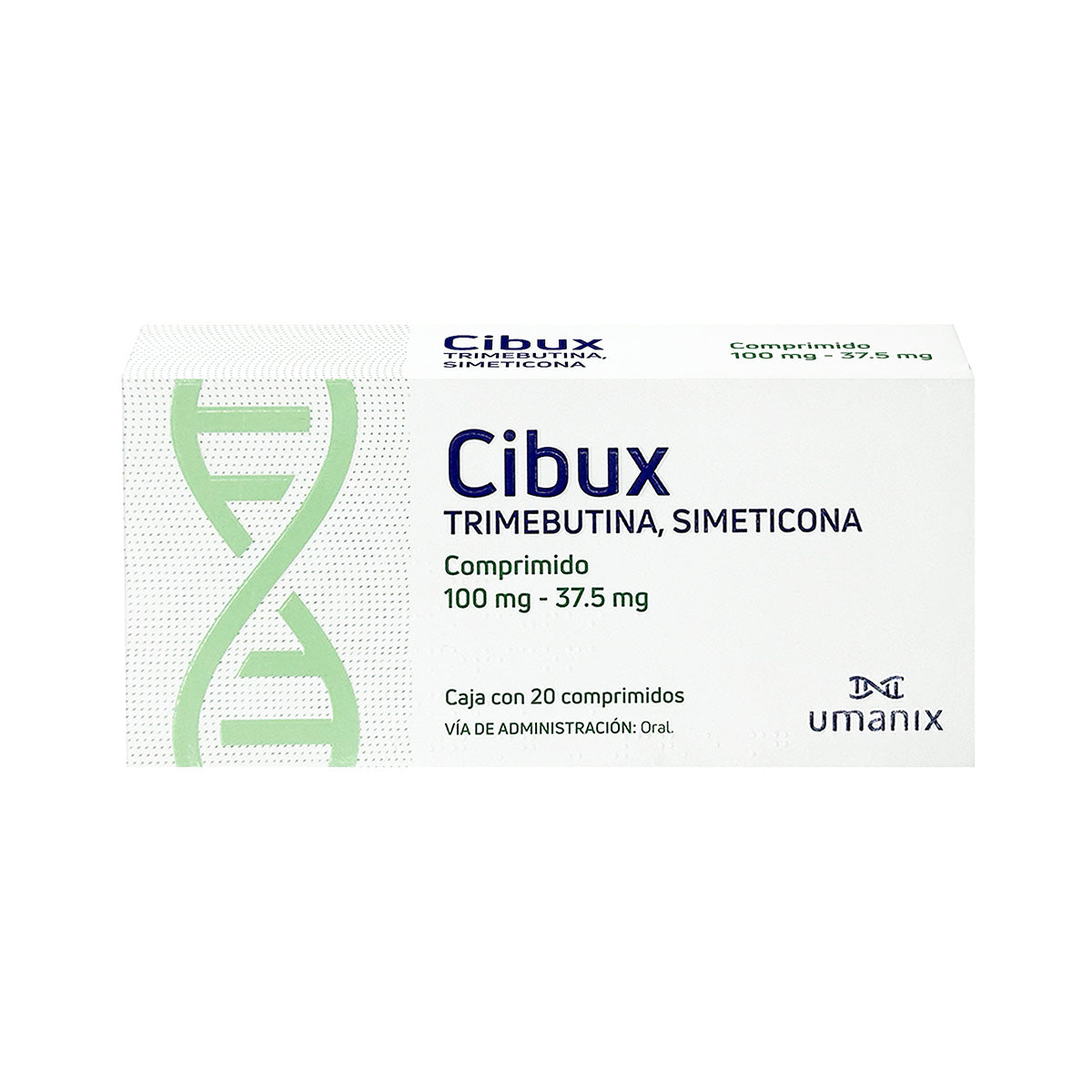 CIBUX 100 37 5 MG 20 COM Trimebutina Simeticona