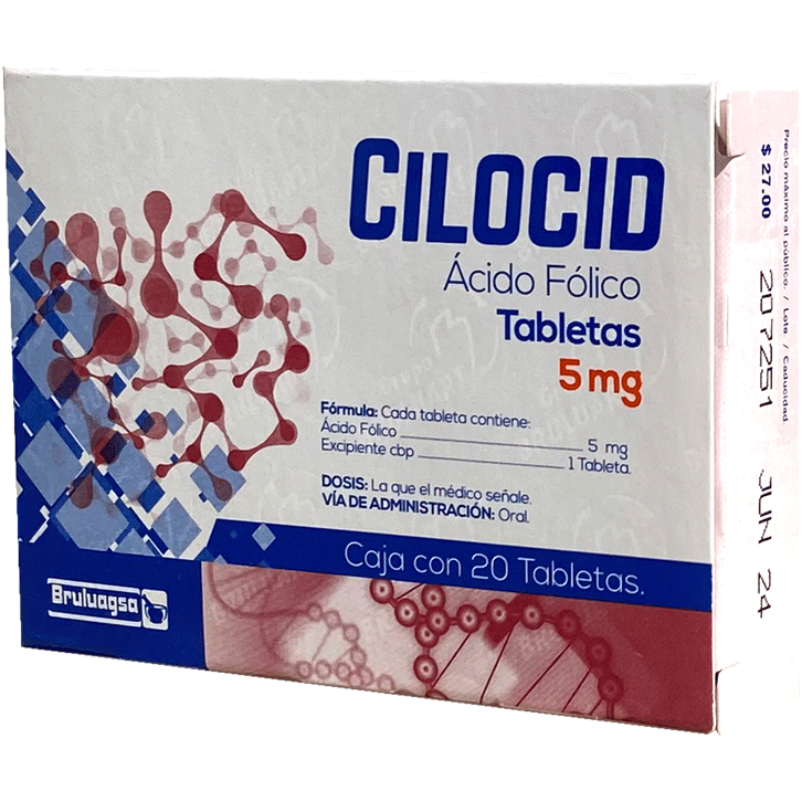ACIDO FOLICO 5MG C 20 TAB CILOCID