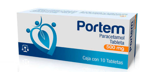 PARACETAMOLPORTEM 500 MG C 10 TAB