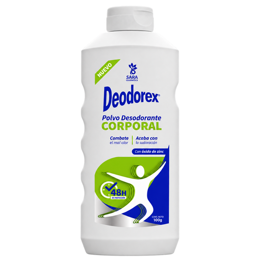 PVO DEODOREX CORPORAL 100 G — fondo transparente, formato 1:1