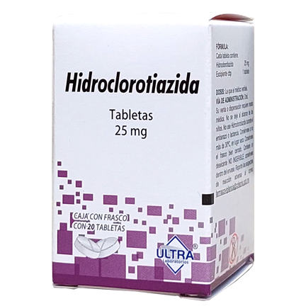 HIDROCLOROTIAZIDA 25MG TAB20 ULTRA