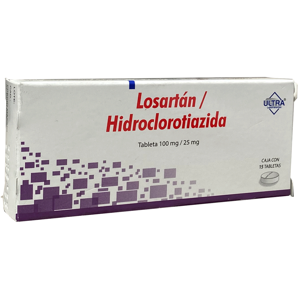 LOSARTAN HIDROCLOROTIAZIDA 100/25MG TAB C15