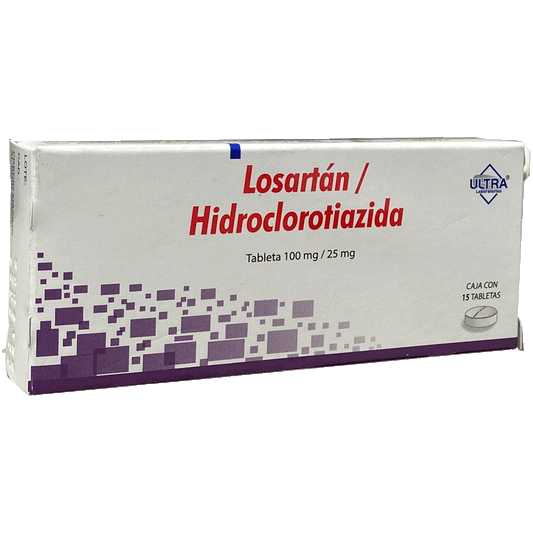 LOSARTAN HIDROCLOROTIAZIDA 100/25MG TAB C15