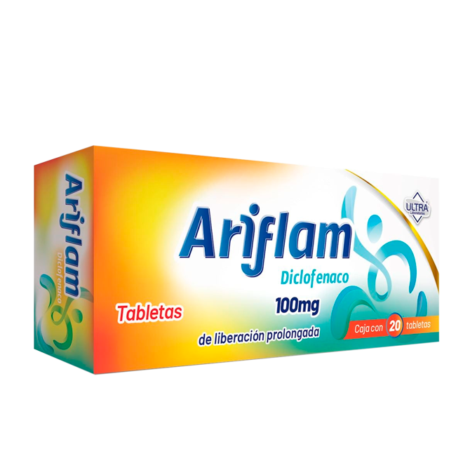 DICLOFENACO ARIFLAM 100 MG GRAG 20