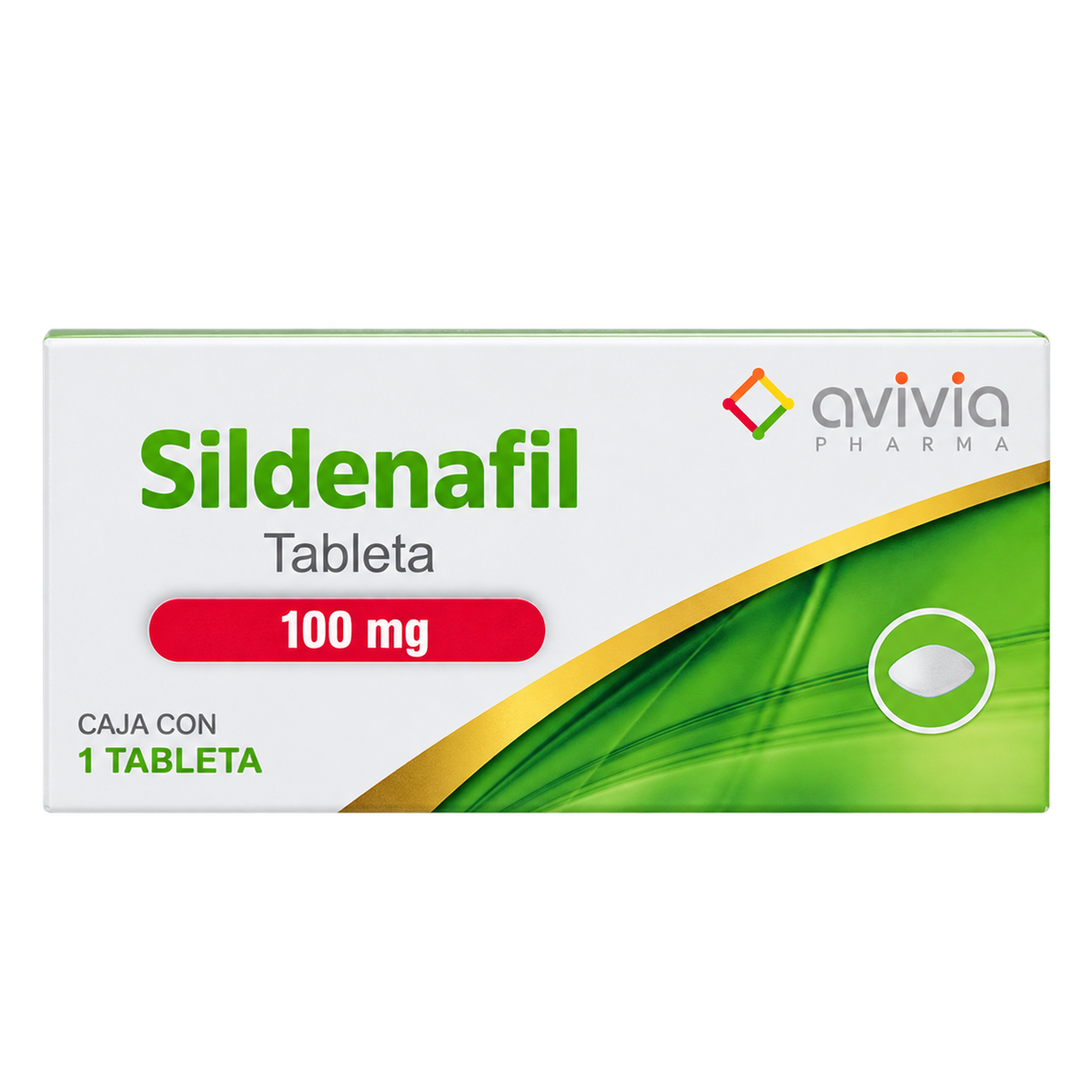 SILDENAFIL 100 MG TAB 1 LGEN N — fondo transparente, formato 1:1