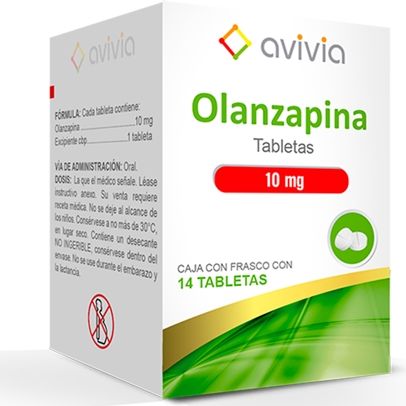 OLANZAPINA 10MG TAB C14 AVIVIA