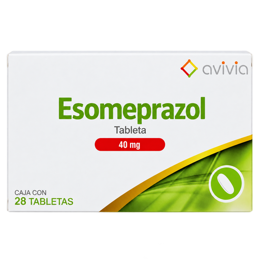 ESOMEPRAZOL 40MG C28 TAB AVIVIA — fondo transparente, formato 1:1