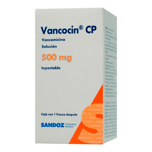 VANCOCIN CP 500 MG SOL INY