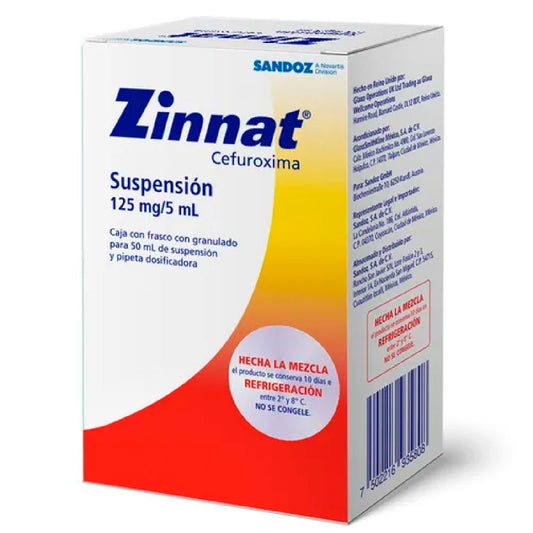 ZINNAT SUSP 125MG 50ML