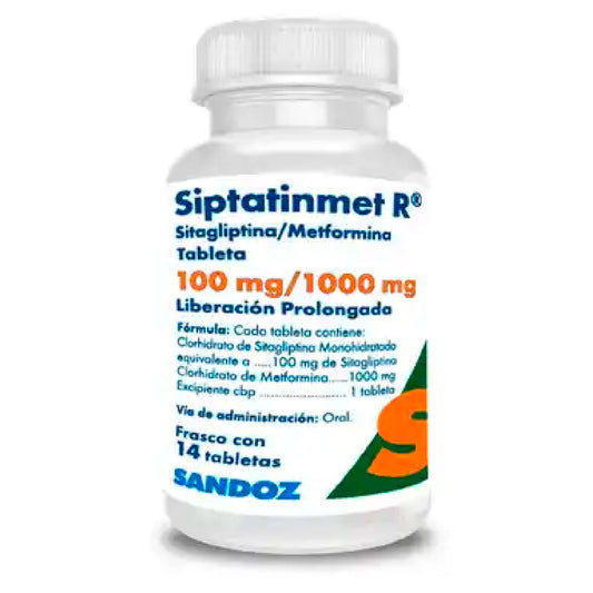 SIPTATINMET R 100 1000MG 14 TAB