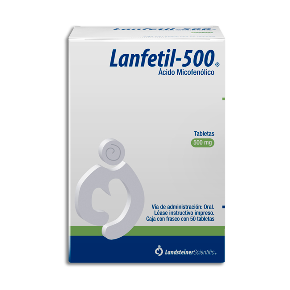 ACIDO MICOFENOLICO LANFETIL 500 500 MG C 50 TAB