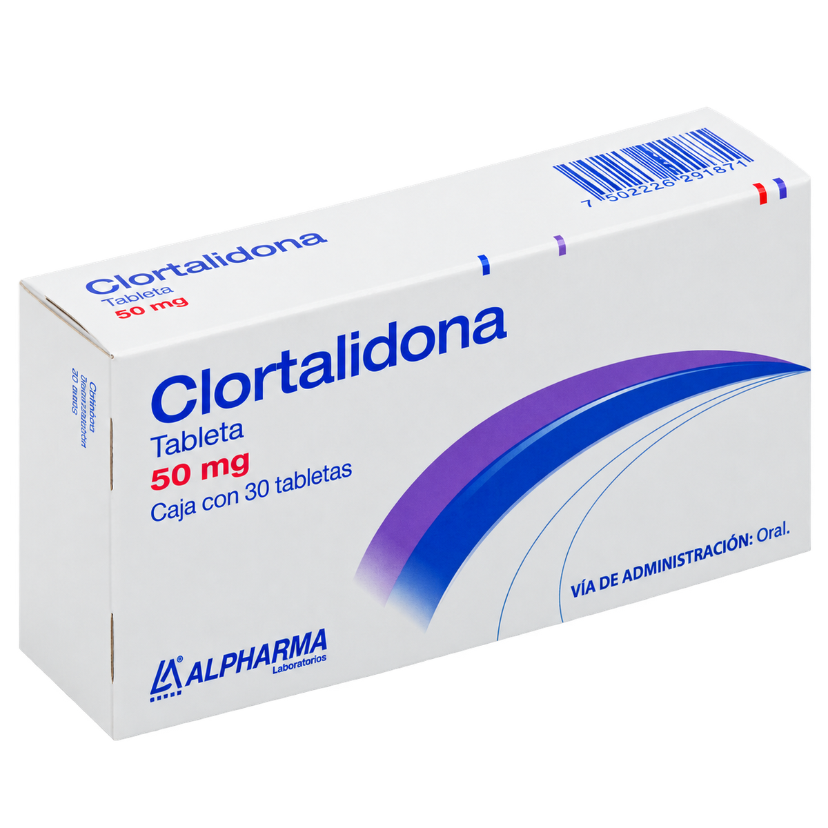 CLORTALIDONA 50MG TAB 30 ALP LGEN — fondo transparente, formato 1:1