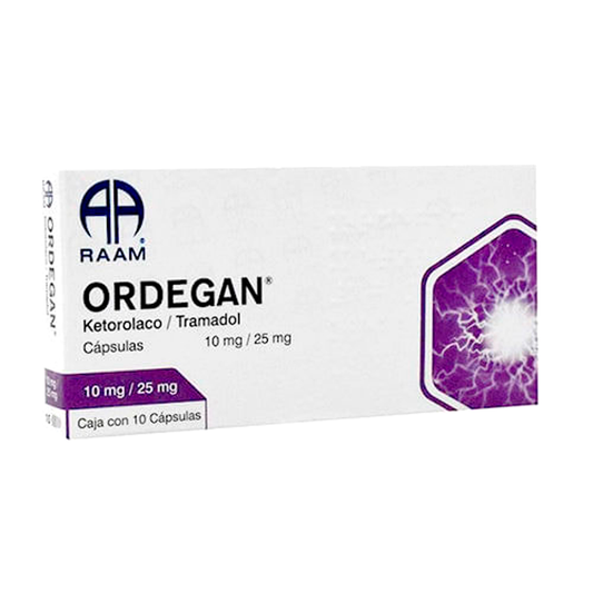 KETOROLACO TRAMADOL ORDEGAN  10 25MG CAP10