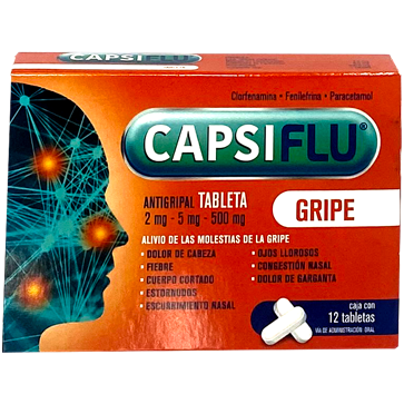 CAPSIFLU 2 5 500MG GRIPE 12 TAB