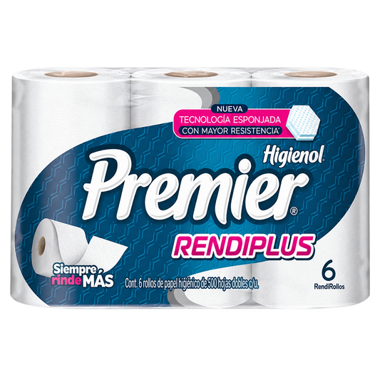PAPEL HIGIENICO PREMIER 6 ROLLOS — fondo transparente, formato 1:1