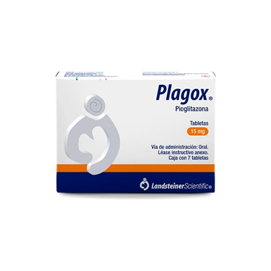 PIOGLITAZONA PLAGOX 15MG TAB C7