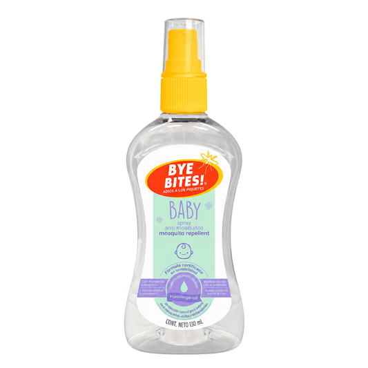 BYE BITES BABY SPRAY 130ML — fondo transparente, formato 1:1