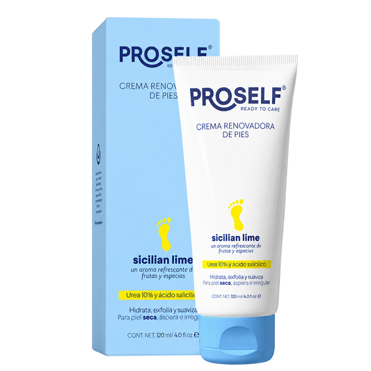 PROSELF 120ML CRA RENOVADORA PIES — fondo transparente, formato 1:1