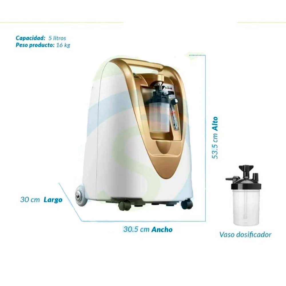 CONCENTRADOR DE OXIGENO 5LITROS C NEBULIZ Y ALARMA PUR INHALACARE