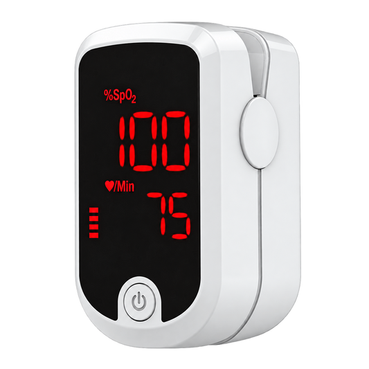 OXIMETRO DIG INHALACARE LED BCO HOME CARE — fondo transparente, formato 1:1