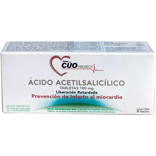 CUOPROTEC LR A ACETIL 100MG 30TAB
