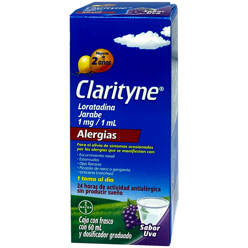CLARITYNE 1MG ALERGIAS UVA 60 M