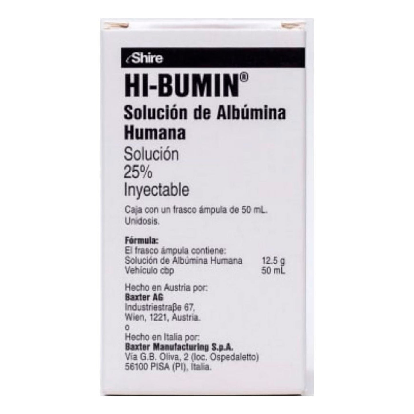 HI BUMIN SOL 25  50 ML Albumina Humana