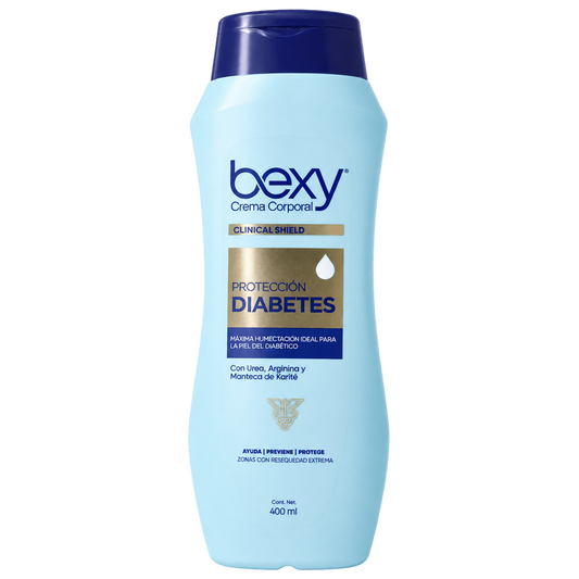 CREMA BEXY CLINICAL SHIELD DIABETES 400ML — fondo transparente, formato 1:1