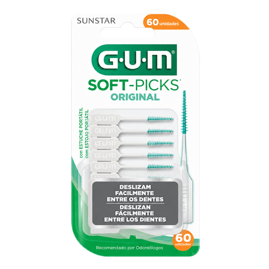 PALILLOS GUM SOFT PICKS ORIG C 60 — fondo transparente, formato 1:1