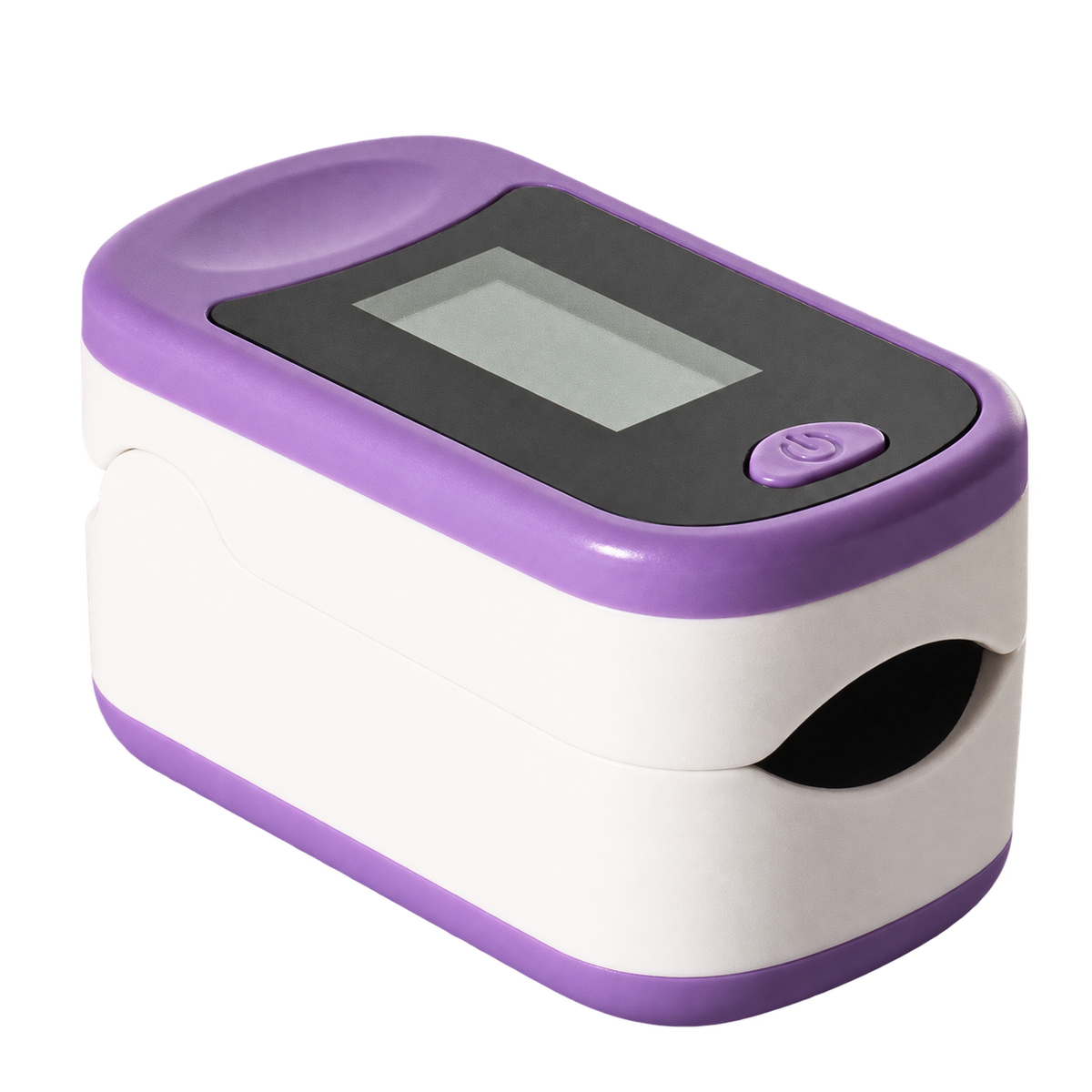 OXIMETRO DIG INHALACARE LILA BCO HOME CARE — fondo transparente, formato 1:1
