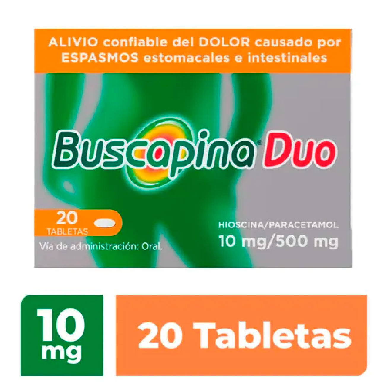 BUSCAPINA DUO 10MG 20 TAB