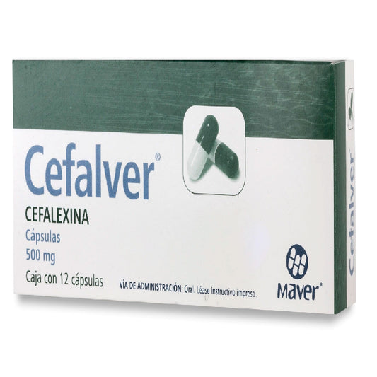 CEFALEXINA CEFALVER    500MG C 12 CAP