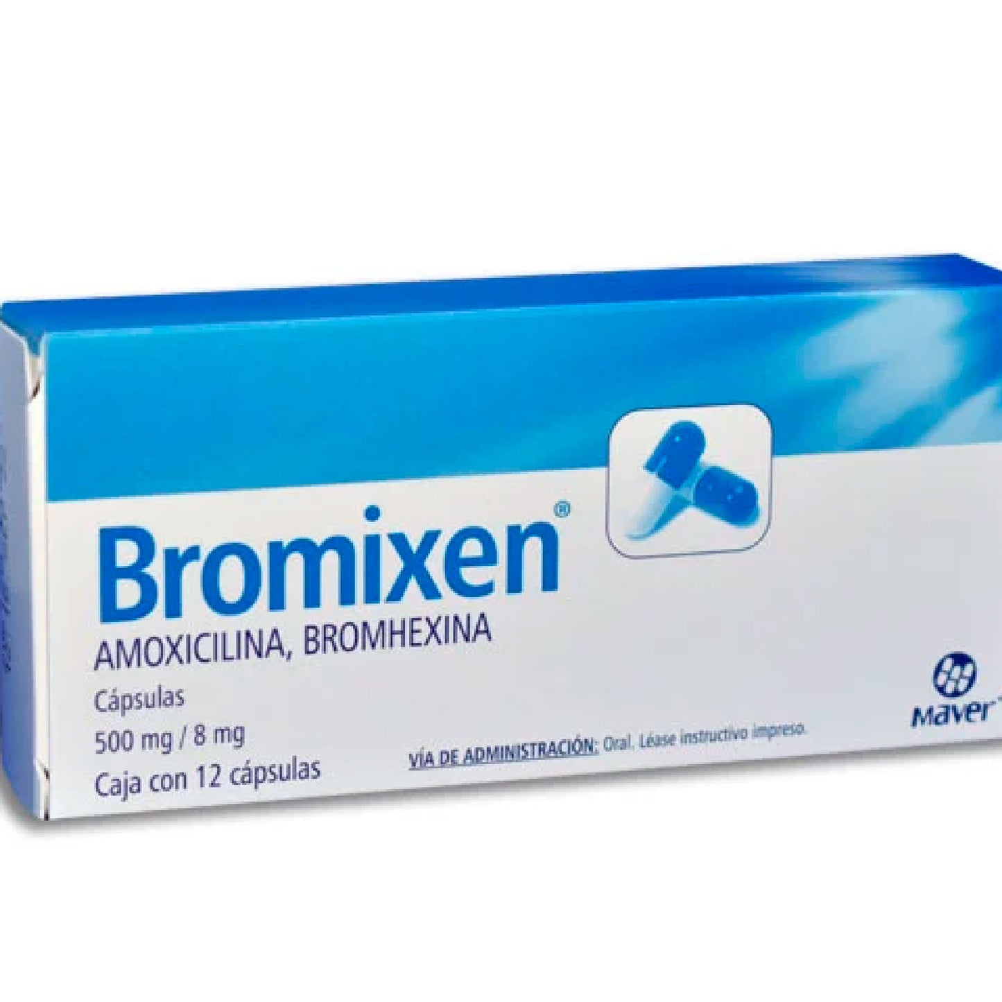 AMOXICILINA BROMHEXINA BROMIXEN 500 MG C 12 CAP