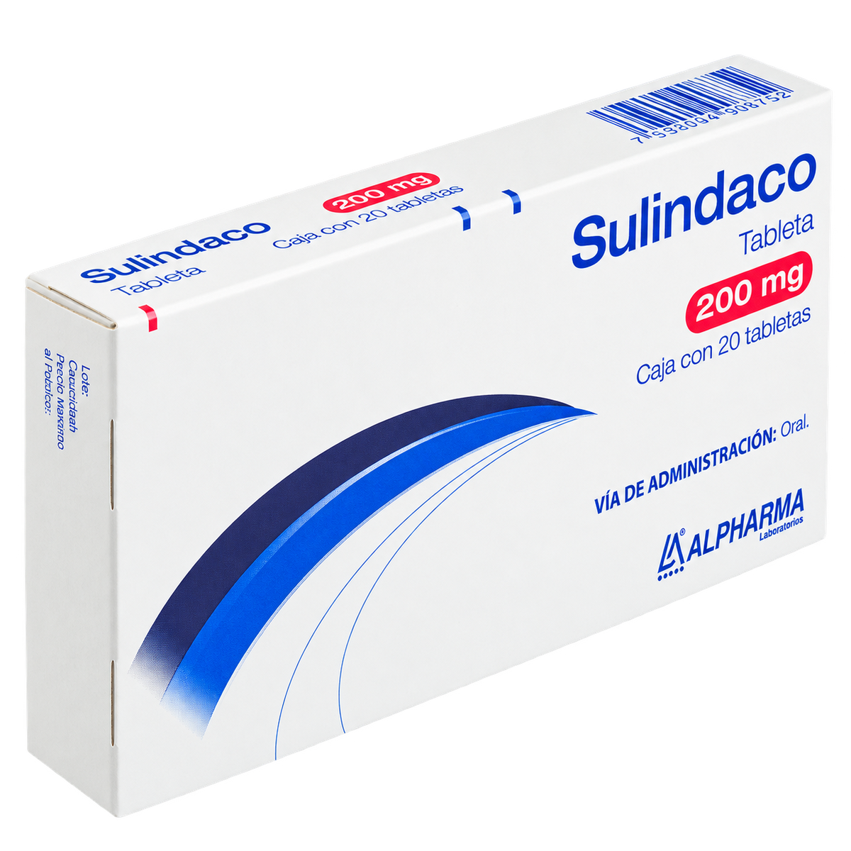 SULINDACO 200MG TAB20 ALPHA LGEN — fondo transparente, formato 1:1