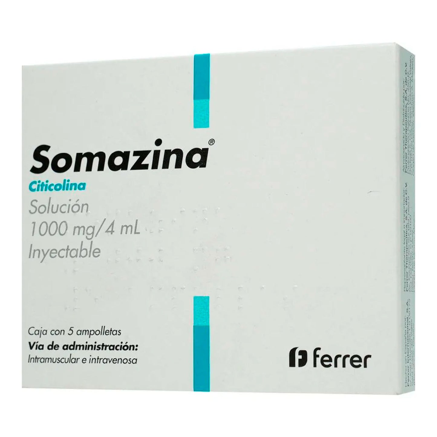 SOMAZINA 1000 MG SOL INY 5X4 ML