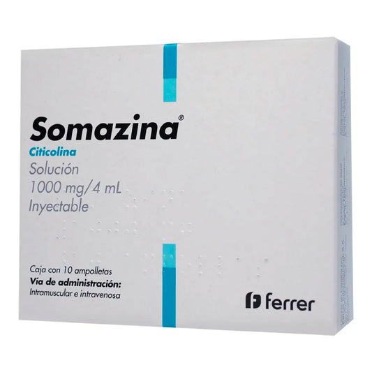 SOMAZINA 1000 MG SOL INY 10X4 ML