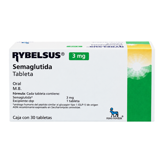 RYBELSUS 3 MG TAB 30 — fondo transparente, formato 1:1
