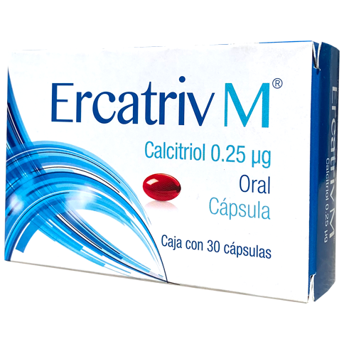 CALCITRIOL ERCATRIV M 0 25MCG 30 CAP