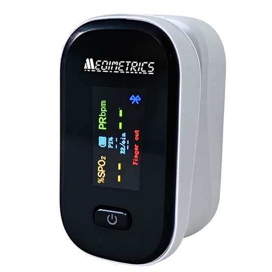 OXIMETRO DIG MEDIMETRICS BLUETOOTH OXI BT — fondo transparente, formato 1:1