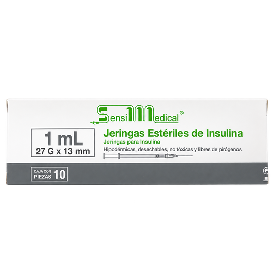 JERINGA 27G X 13MM 1ML NEGRA C 10 PZ SENSI MEDICAL