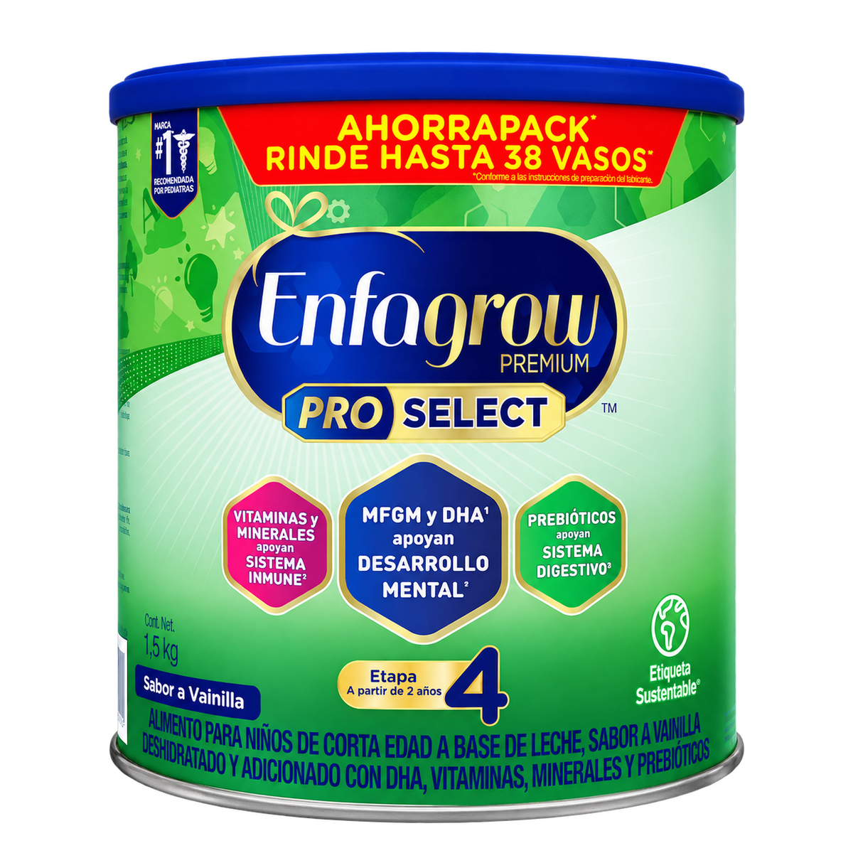 ENFAGROW 4 PREMIUM MFGM VAINI 1500G — fondo transparente, formato 1:1